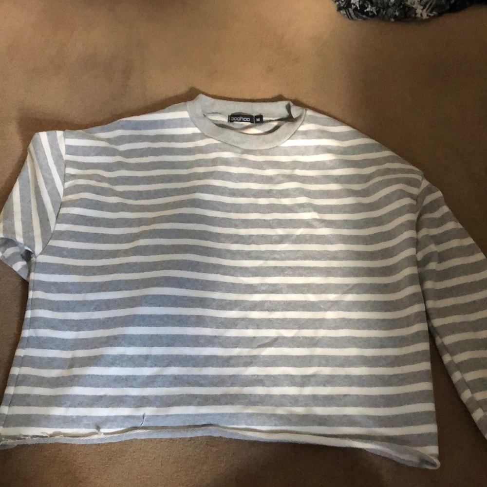 Cropped Striped Sweater